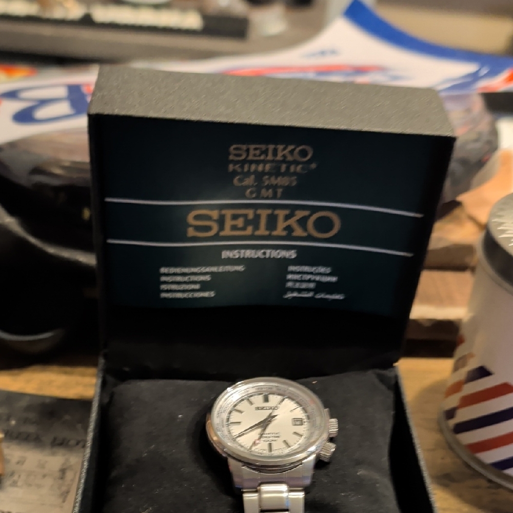 Seiko Silver and Black Men's Watch